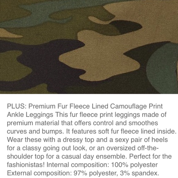 Regular & plus camouflage leggings - Picture 3 of 4